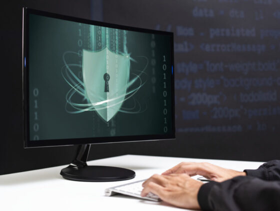 Hacker cracking the binary code data security Hacker cracking the binary code data security